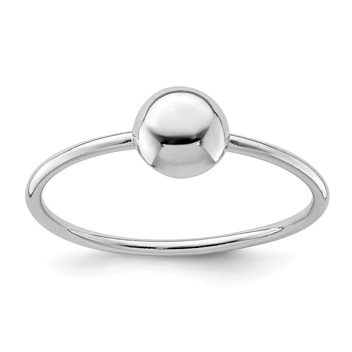 Sterling Silver Polished Bead Ring