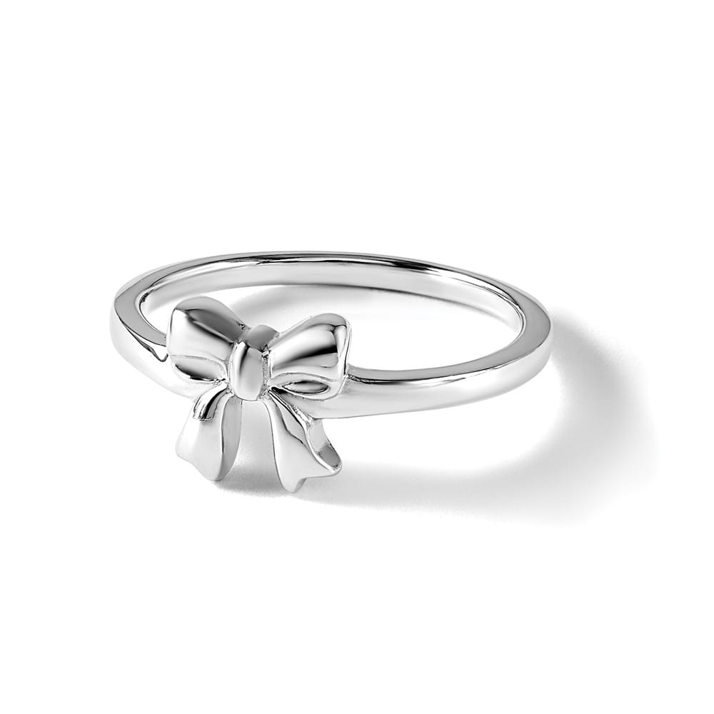 Sterling Silver Polished Bow Ring Size 3