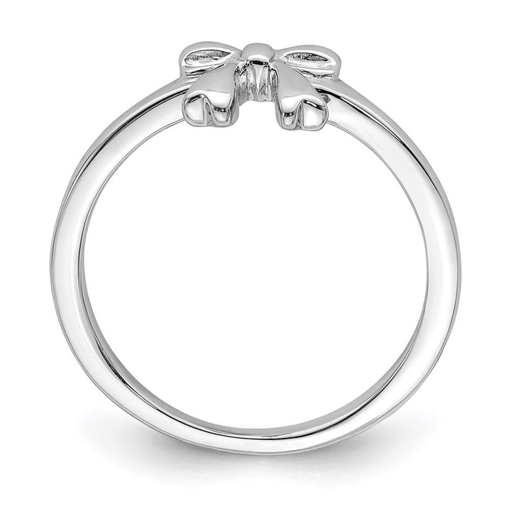 Sterling Silver Polished Bow Ring Size 3
