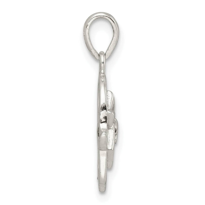 Sterling Silver Polished Chai in Star of David Hamsa Pendant
