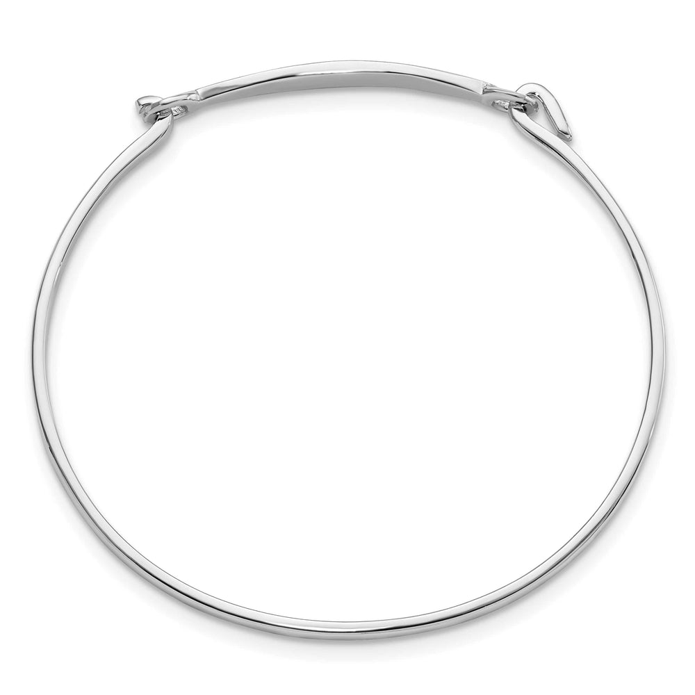 Sterling Silver Polished Children's I.D Bangle Bracelet