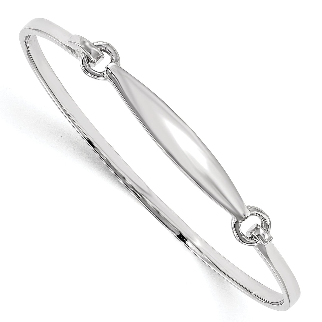Sterling Silver Polished Children's I.D Bangle Bracelet
