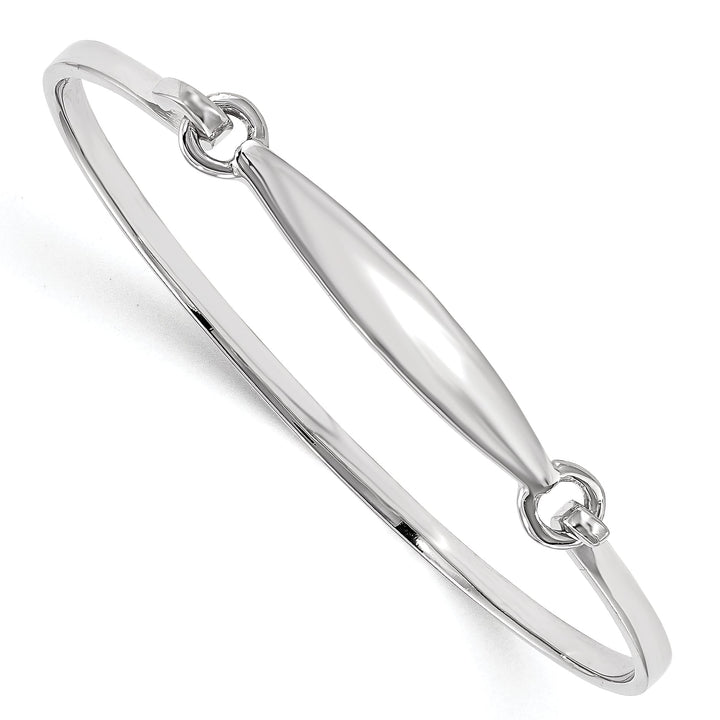 Sterling Silver Polished Children's I.D Bangle Bracelet