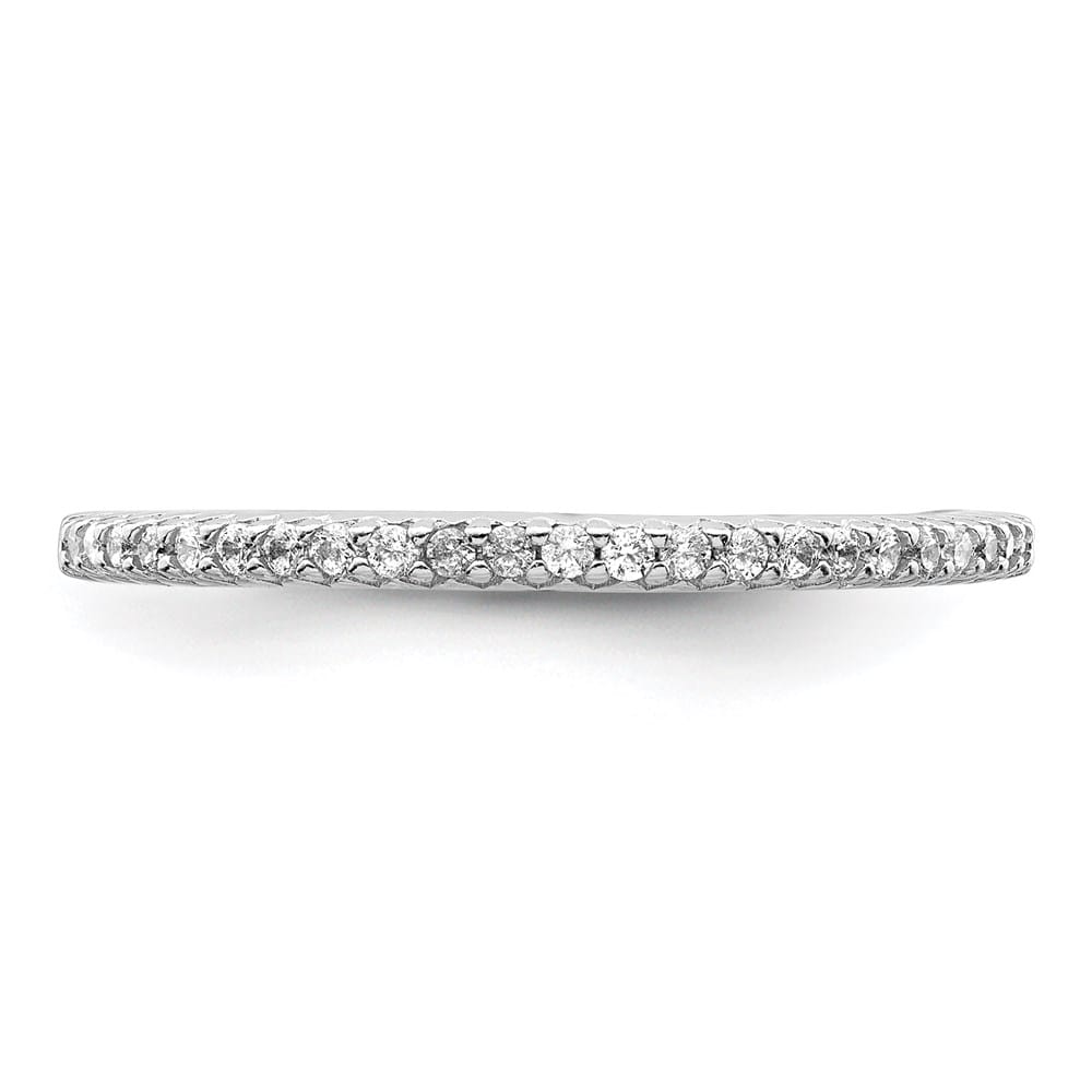 Sterling Silver Polished CZ Ring