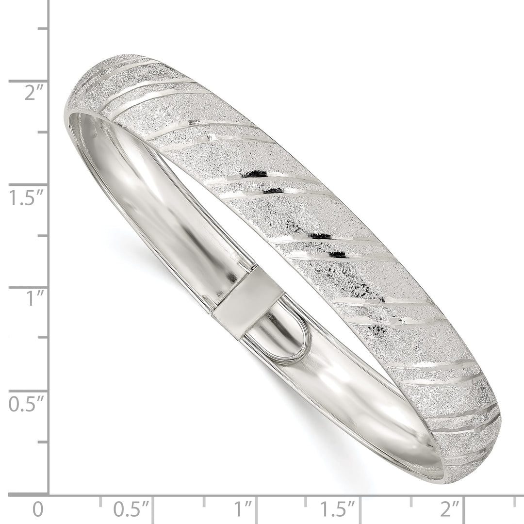 Sterling Silver Polished D.C. 10.5mm Flexible Bangle