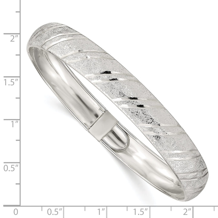Sterling Silver Polished D.C. 10.5mm Flexible Bangle