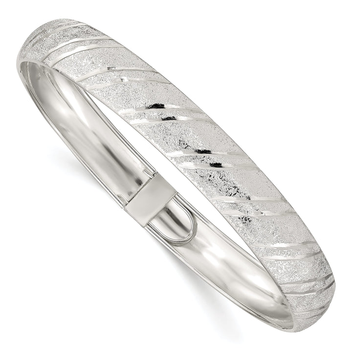 Sterling Silver Polished D.C. 10.5mm Flexible Bangle