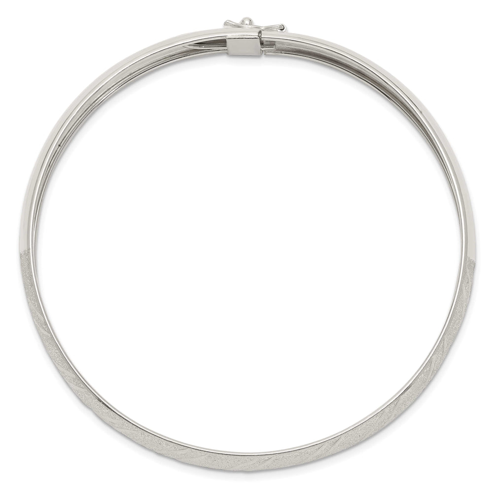 Sterling Silver Polished D.C. 10.5mm Flexible Bangle