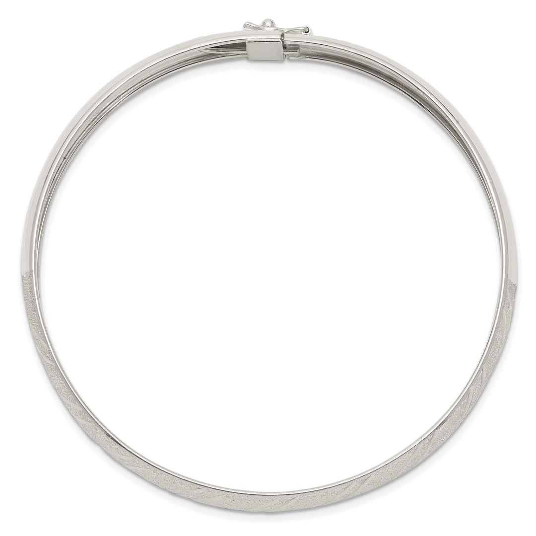 Sterling Silver Polished D.C. 10.5mm Flexible Bangle