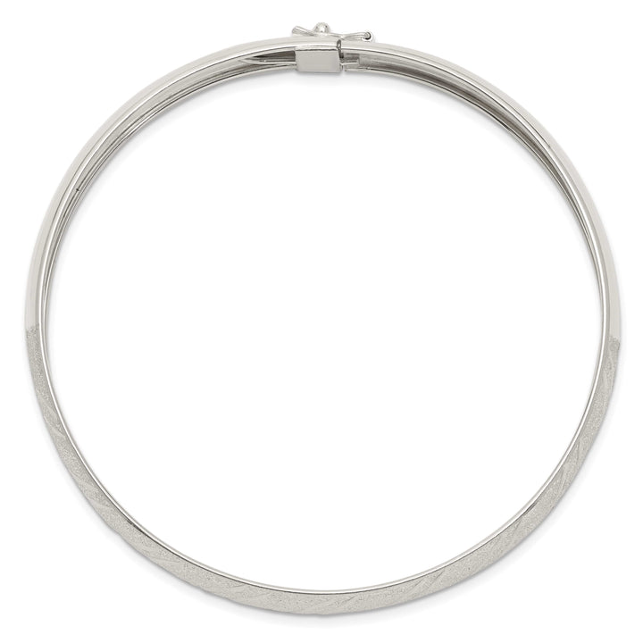 Sterling Silver Polished D.C. 10.5mm Flexible Bangle