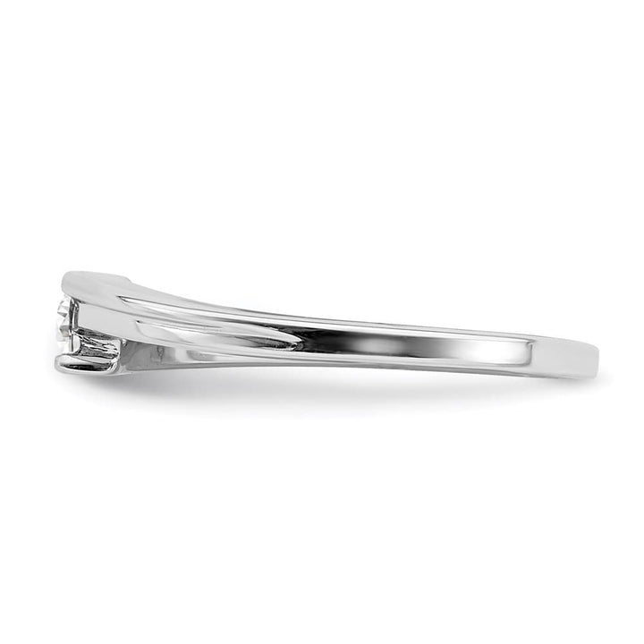 Sterling Silver Polished Diamond Ring