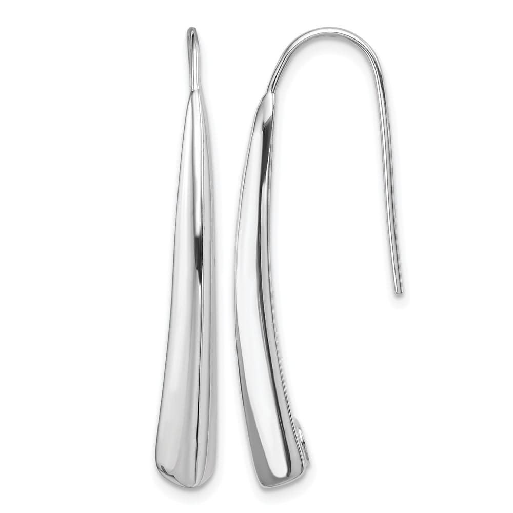 Sterling Silver Polished Fancy Bar Thread Earrings, view 1 of 4