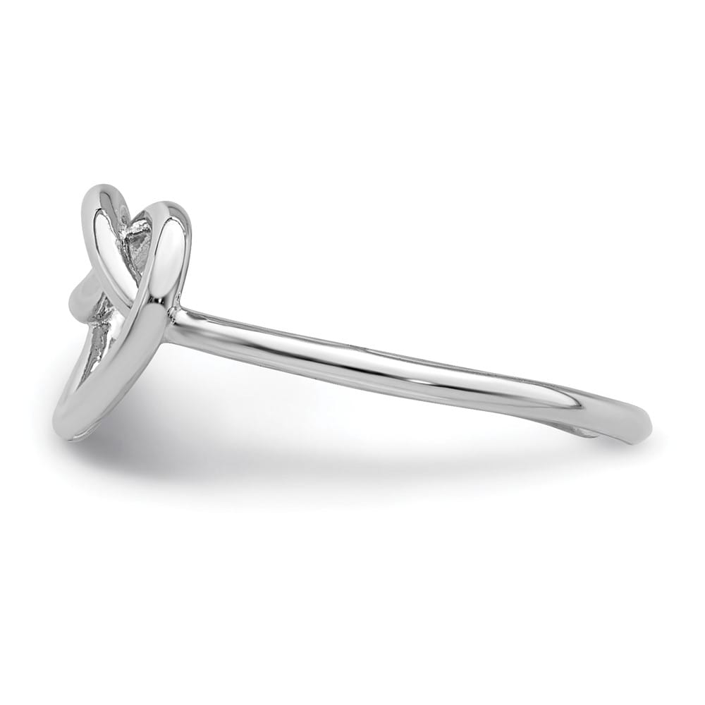 Sterling Silver Polished Heart Knot Toe Ring