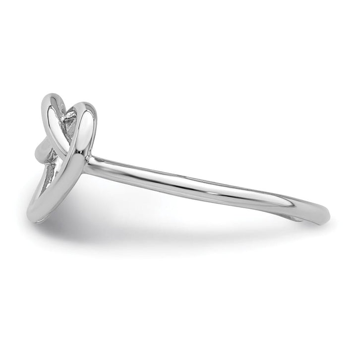 Sterling Silver Polished Heart Knot Toe Ring