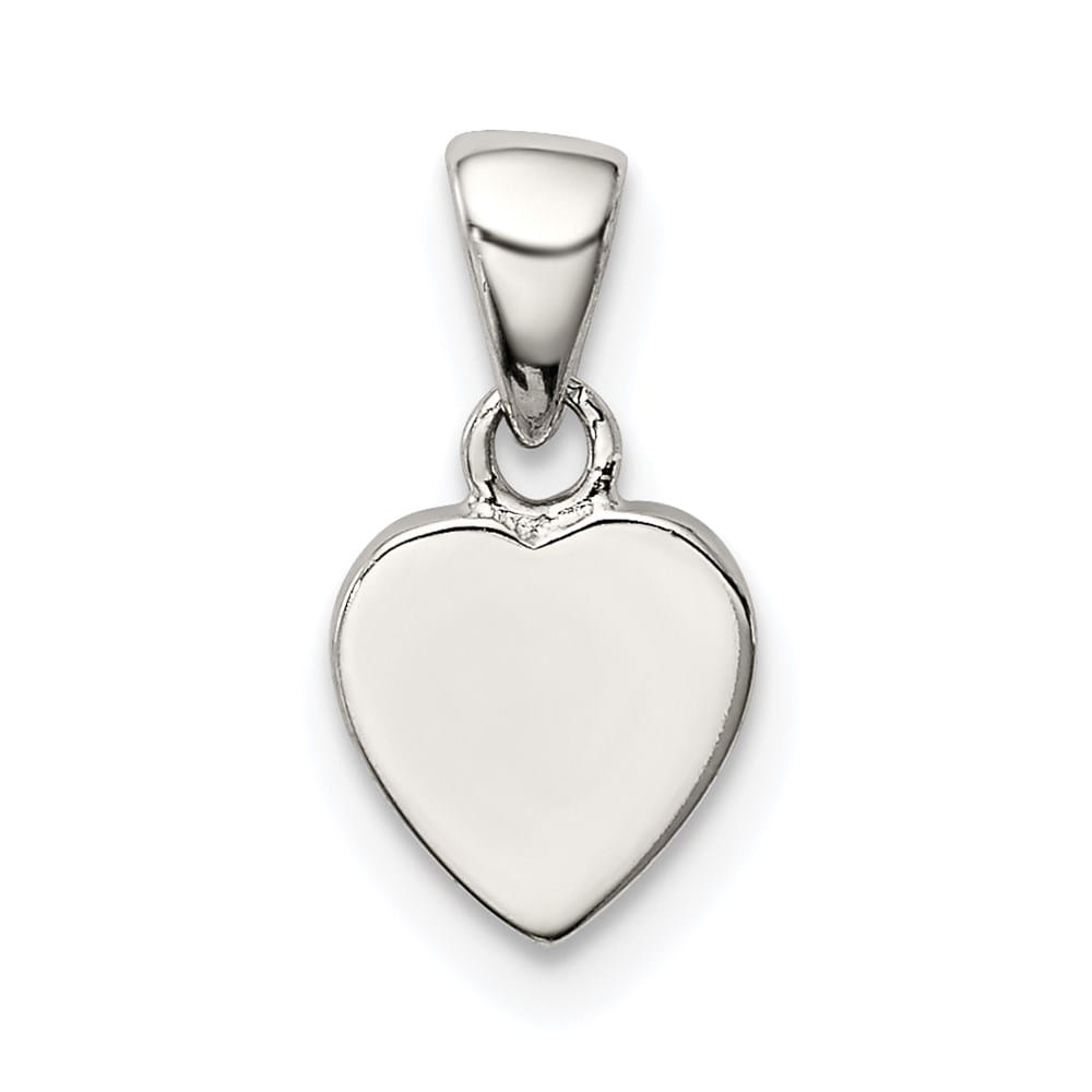 Sterling Silver Polished Heart Pendant