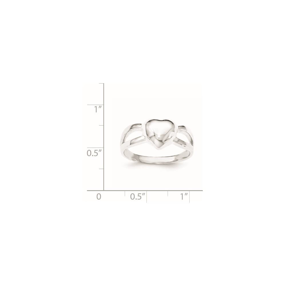 Sterling Silver Polished Heart Ring Ladies Stock Size 8 Ring Are Refundable