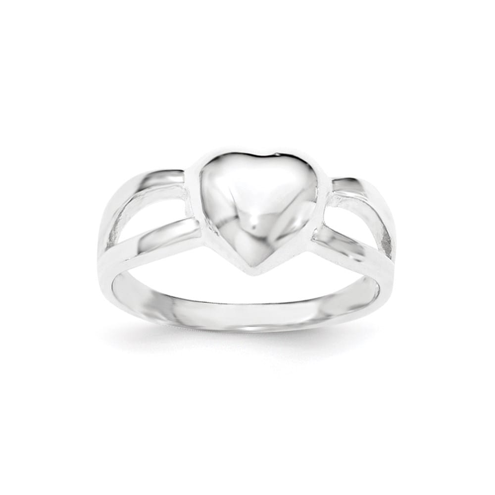 Sterling Silver Polished Heart Ring Ladies Stock Size 8 Ring Are Refundable