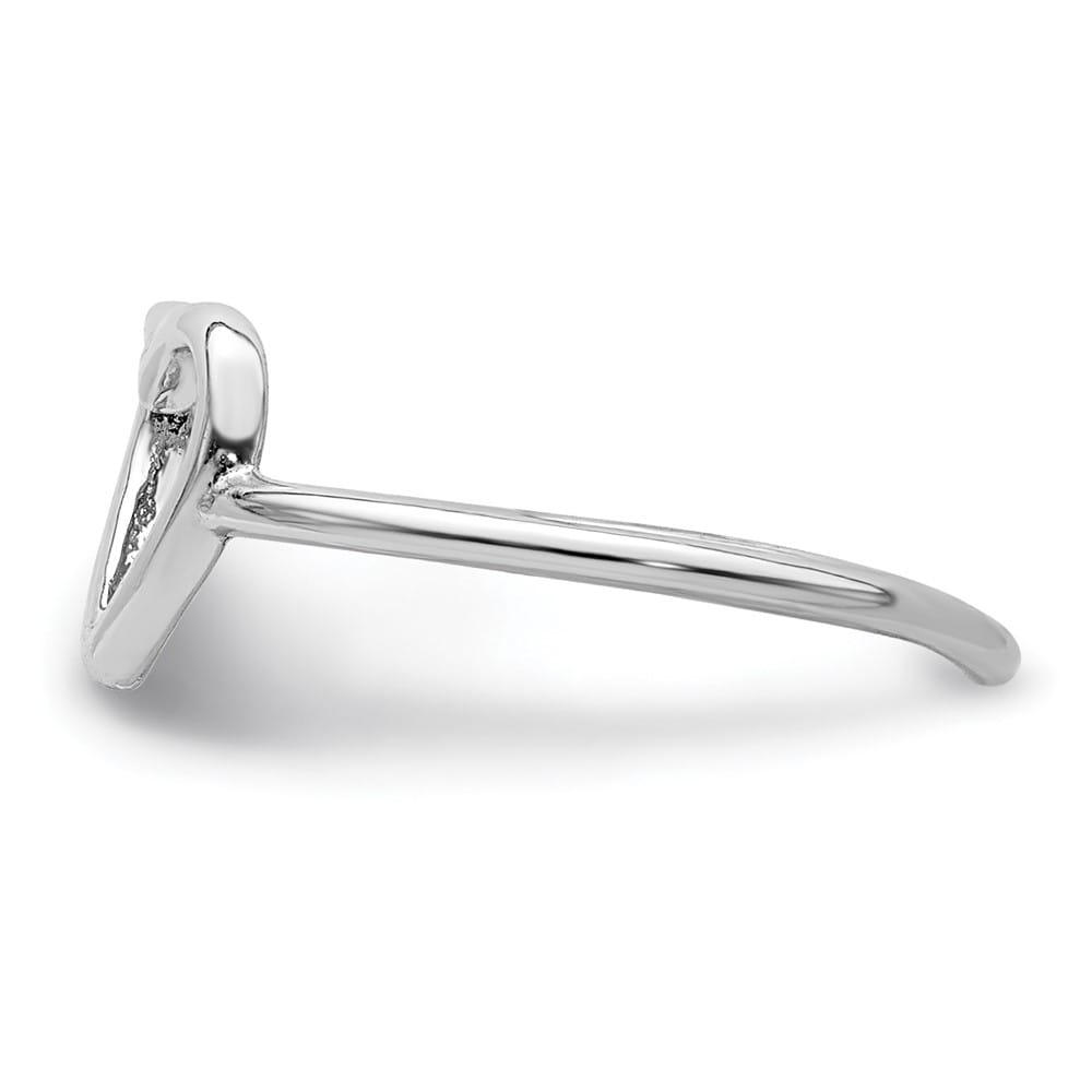 Sterling Silver Polished Heart Toe Ring