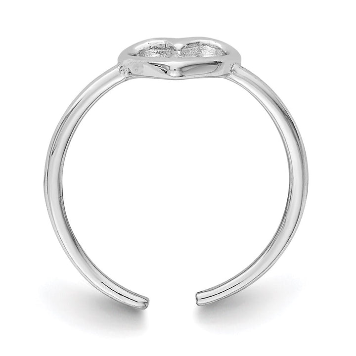 Sterling Silver Polished Heart Toe Ring