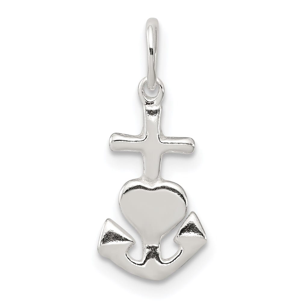 Sterling Silver Polished Hope/Faith/Charity Charm