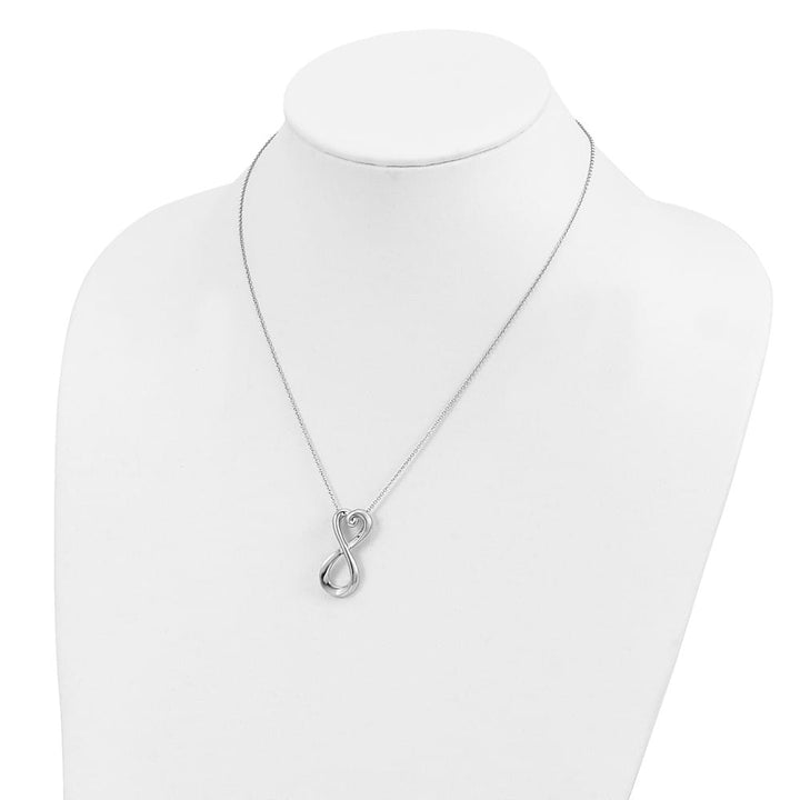 Sterling Silver Polished Infinite Love 18 inch Necklace