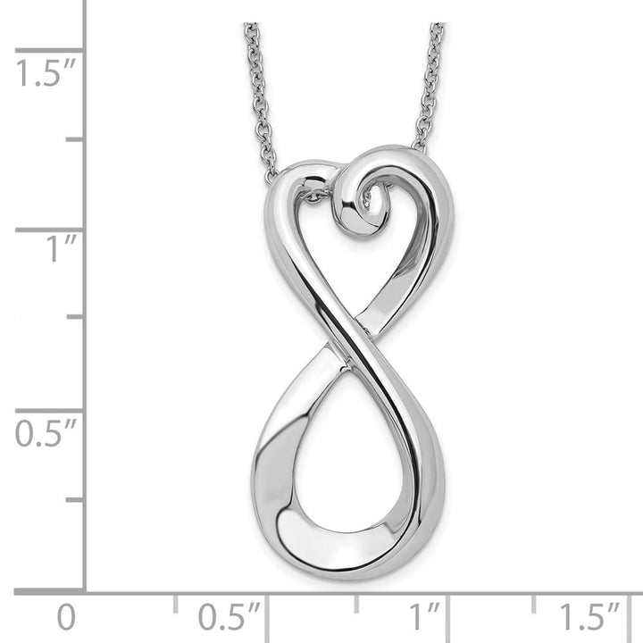 Sterling Silver Polished Infinite Love 18 inch Necklace