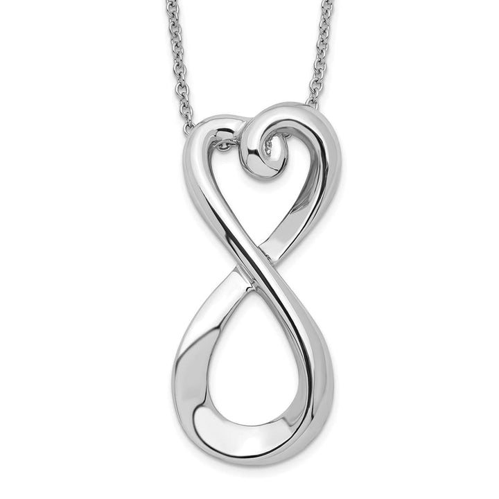 Sterling Silver Polished Infinite Love 18 inch Necklace