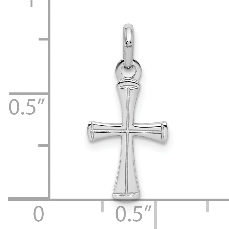 Sterling Silver Polished Large Cross Pendant