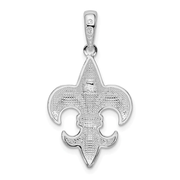 Sterling Silver Polished Medium Fleur de Lis Pendant