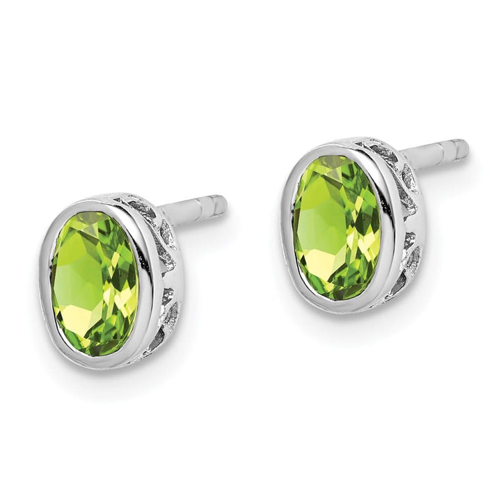 Sterling Silver Polished Oval Post Earrings, view 18 of 20