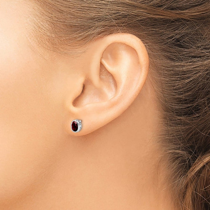 Sterling Silver Polished Oval Post Earrings, view 15 of 20