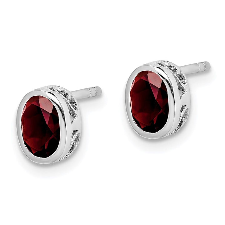 Sterling Silver Polished Oval Post Earrings, view 14 of 20