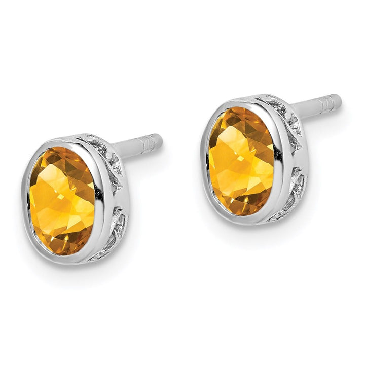 Sterling Silver Polished Oval Post Earrings, view 10 of 20