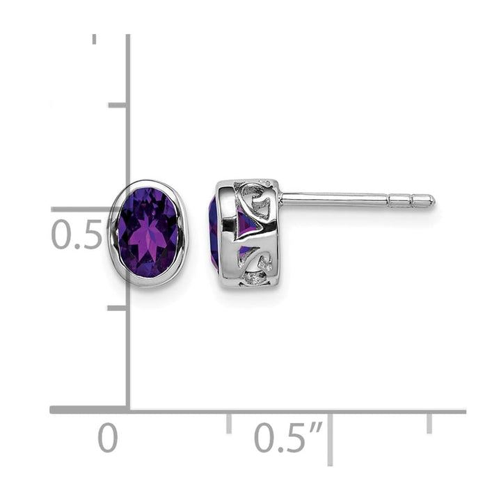 Sterling Silver Polished Oval Post Earrings, view 4 of 20