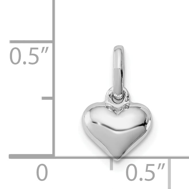 Sterling Silver Polished Petite Heart Pendant