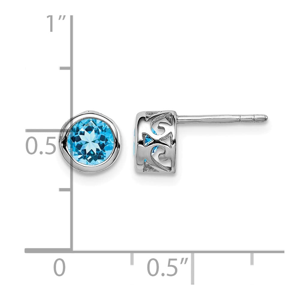 Sterling Silver Polished Round Post Earrings, view 8 of 20