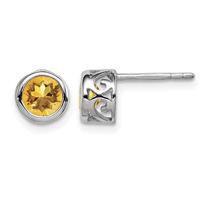 Sterling Silver Polished Round Post Earrings, view 9 of 20