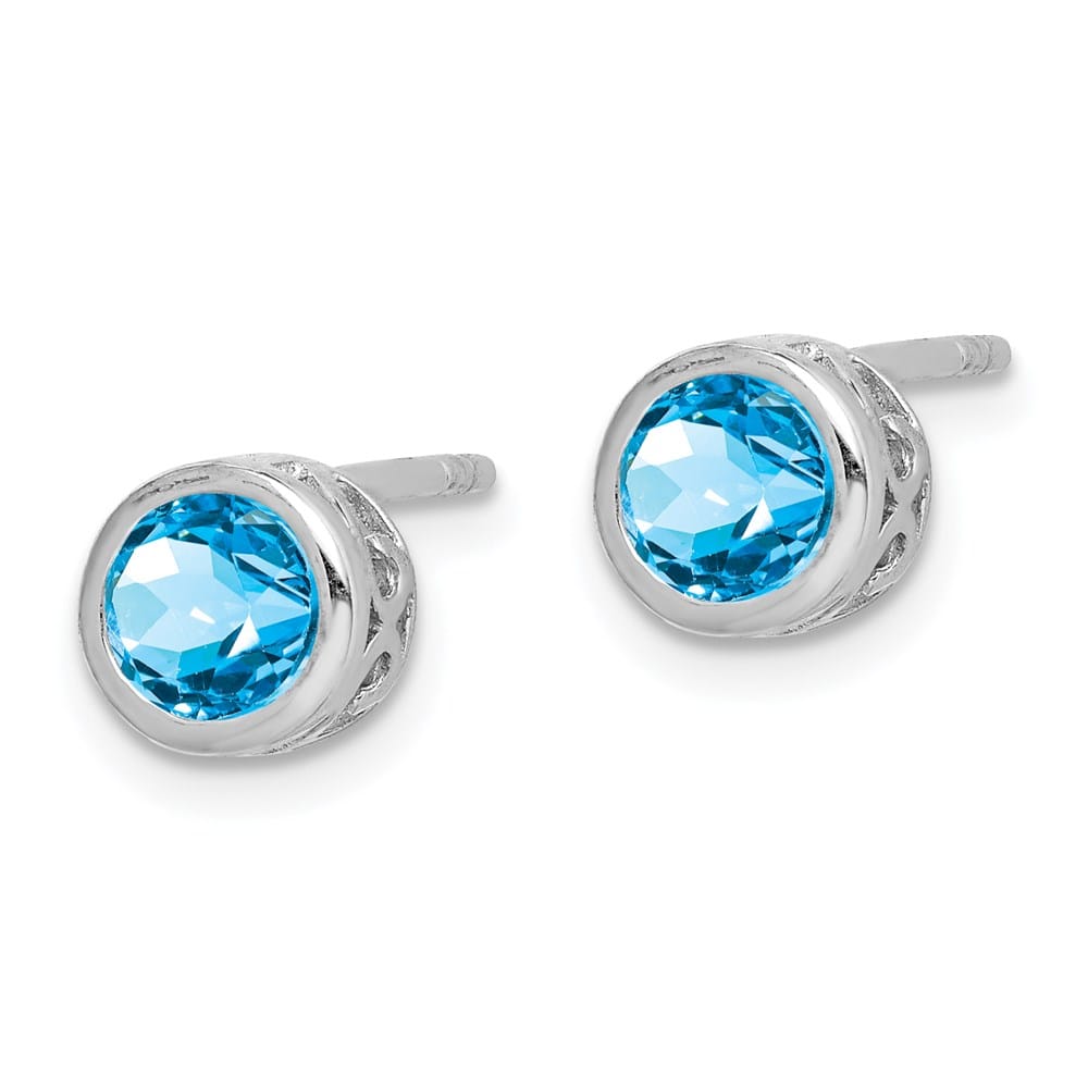 Sterling Silver Polished Round Post Earrings, view 6 of 20