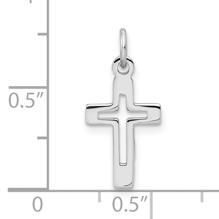 Sterling Silver Polished Slim Cross Pendant