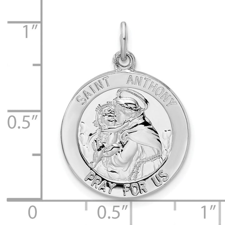 Sterling Silver Polished Solid St. Anthony Pendant
