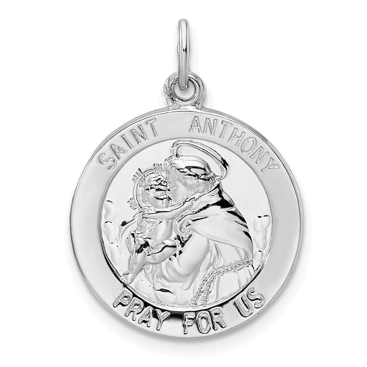 Sterling Silver Polished Solid St. Anthony Pendant