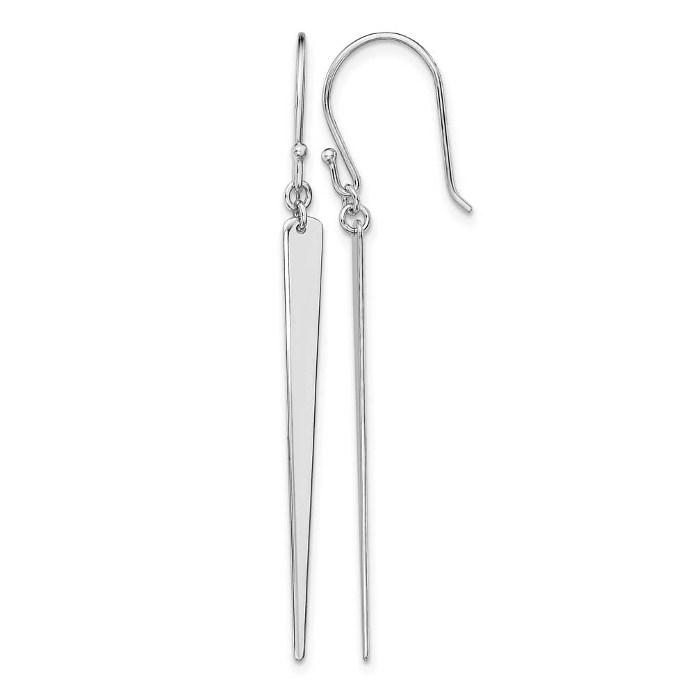 Sterling Silver Polished Spike Dangle Earrings, view 1 of 4