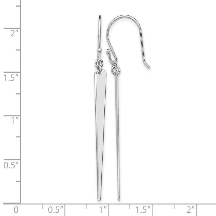 Sterling Silver Polished Spike Dangle Earrings, view 4 of 4