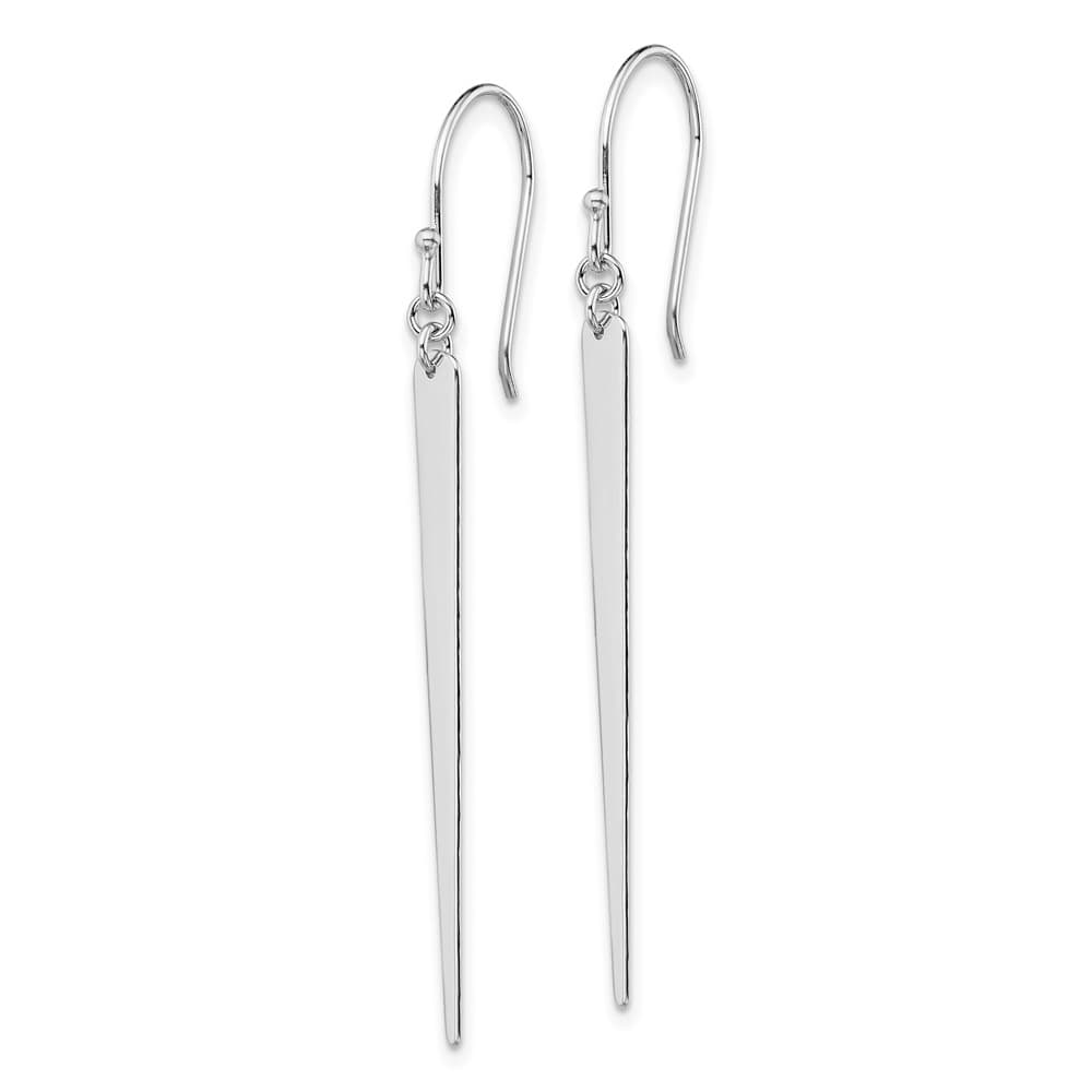 Sterling Silver Polished Spike Dangle Earrings, view 2 of 4