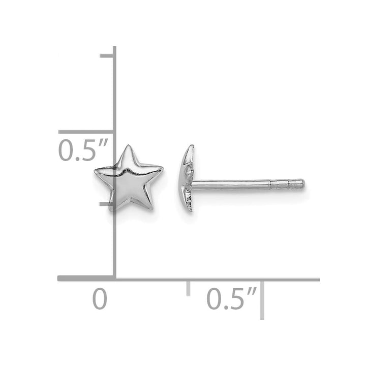 Sterling Silver Polished Star Children's Post Earrings
