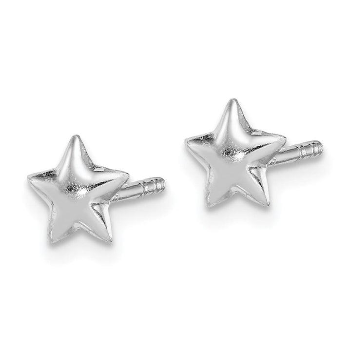 Sterling Silver Polished Star Children's Post Earrings