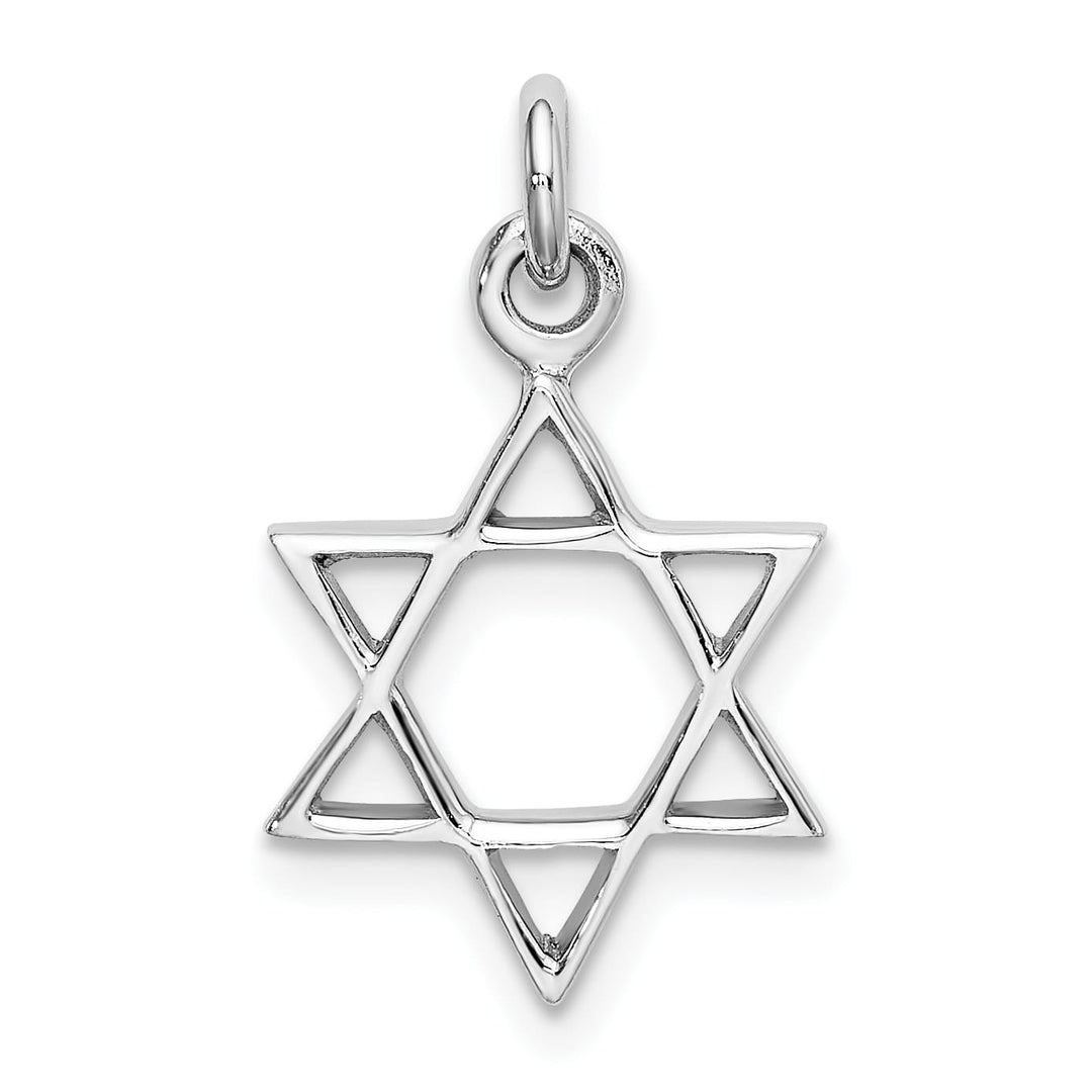 Sterling Silver Polished Star of David Pendant