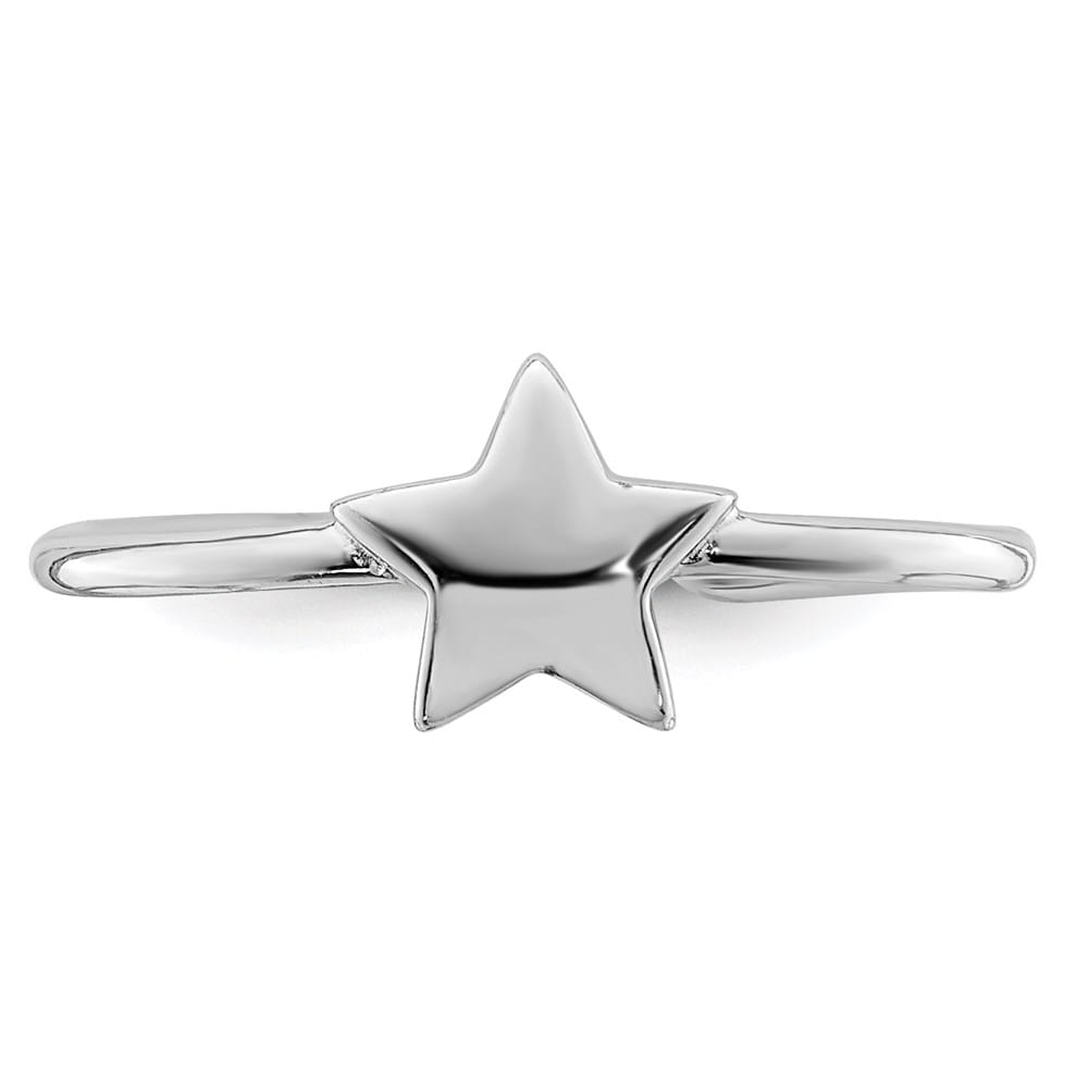 Sterling Silver Polished Star Toe Ring