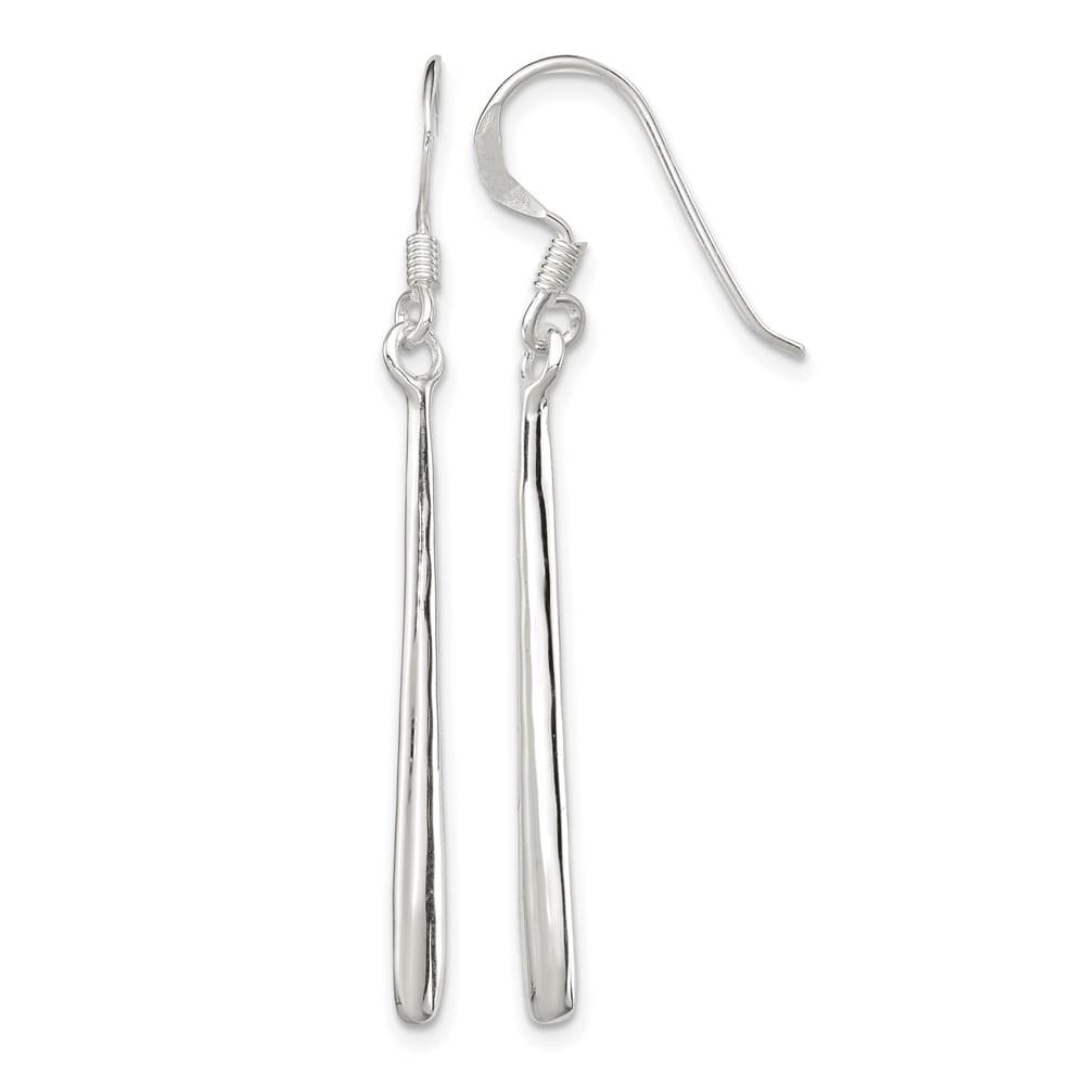Sterling Silver Polished Teardrop Bar Dangle Earrings, view 1 of 4