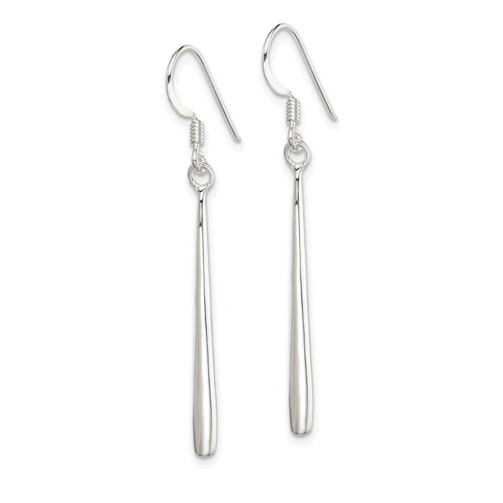 Sterling Silver Polished Teardrop Bar Dangle Earrings, view 2 of 4